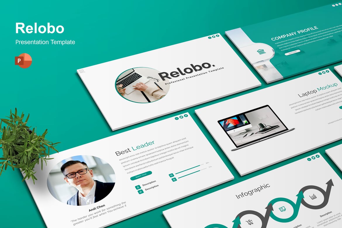 Template Presentasi PowerPoint Relobo yang Memukau