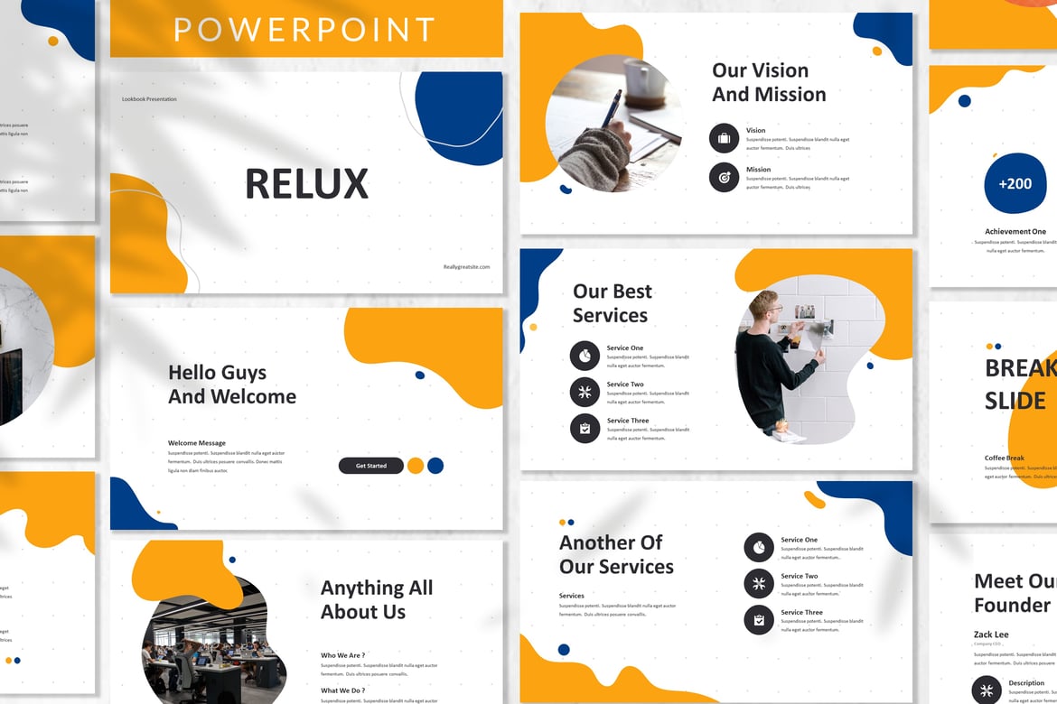 Relux - Template Powerpoint Bisnis Modern dan Profesional