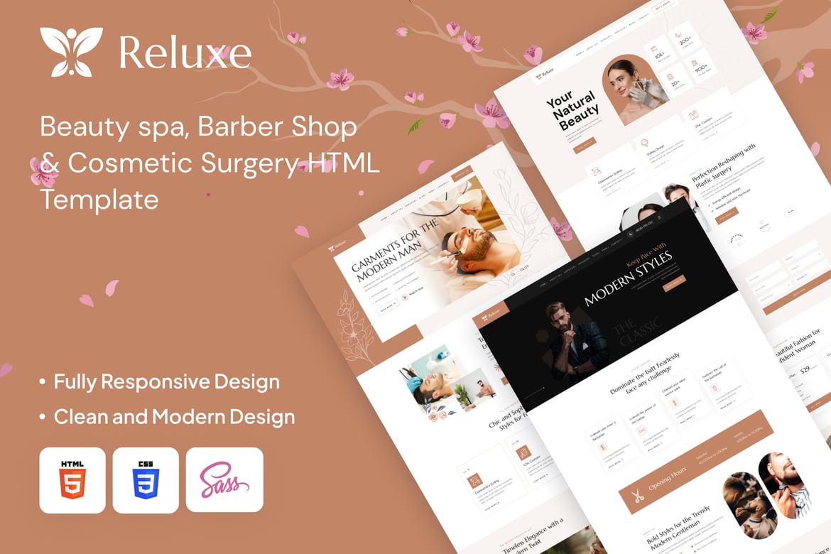 Template Website Reluxe: Solusi Elegan untuk Spa Kecantikan, Barber Shop, dan Klinik Bedah Estetika