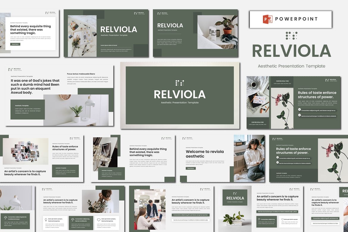 Relviola - Template Powerpoint Aestetik yang Menawan