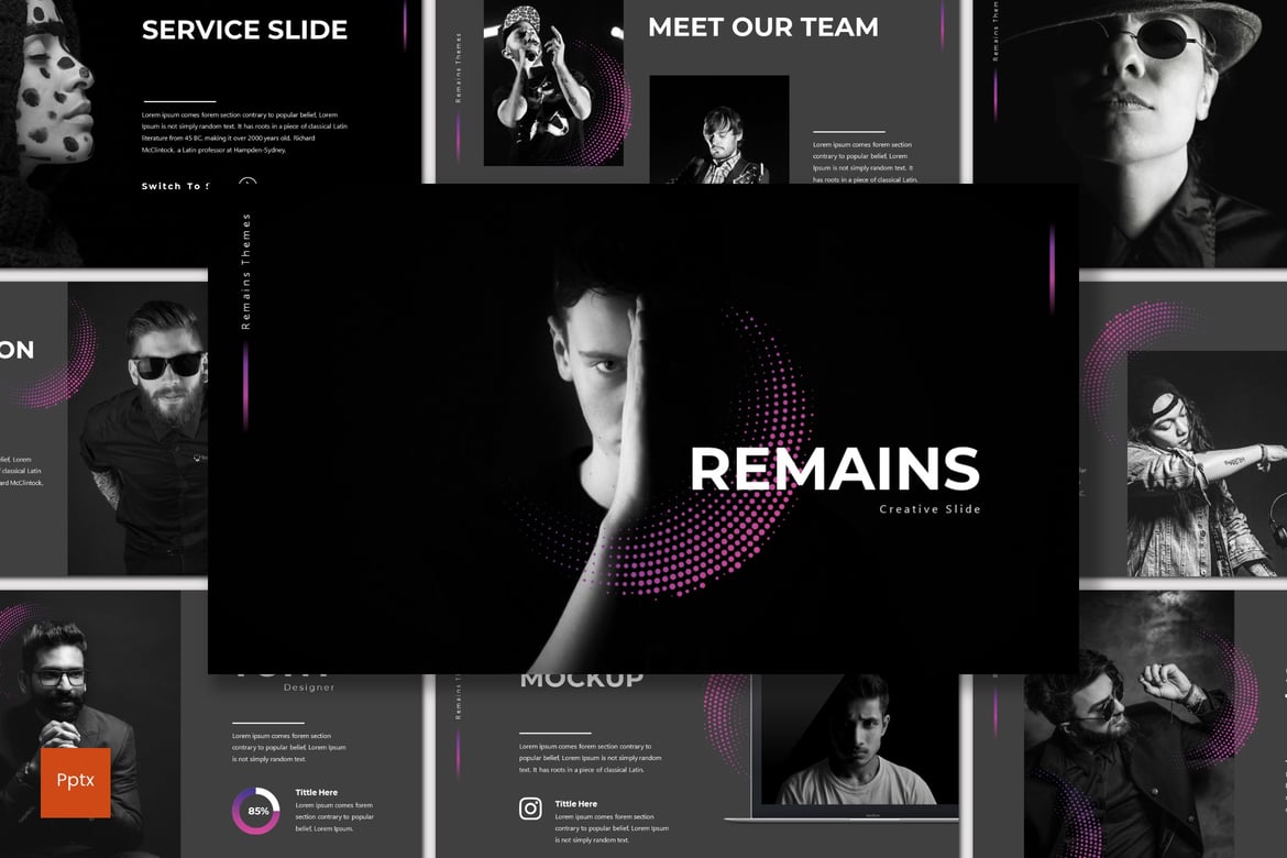 Template Presentasi Remains - Kreatif dan Minimalis untuk Semua Kebutuhan
