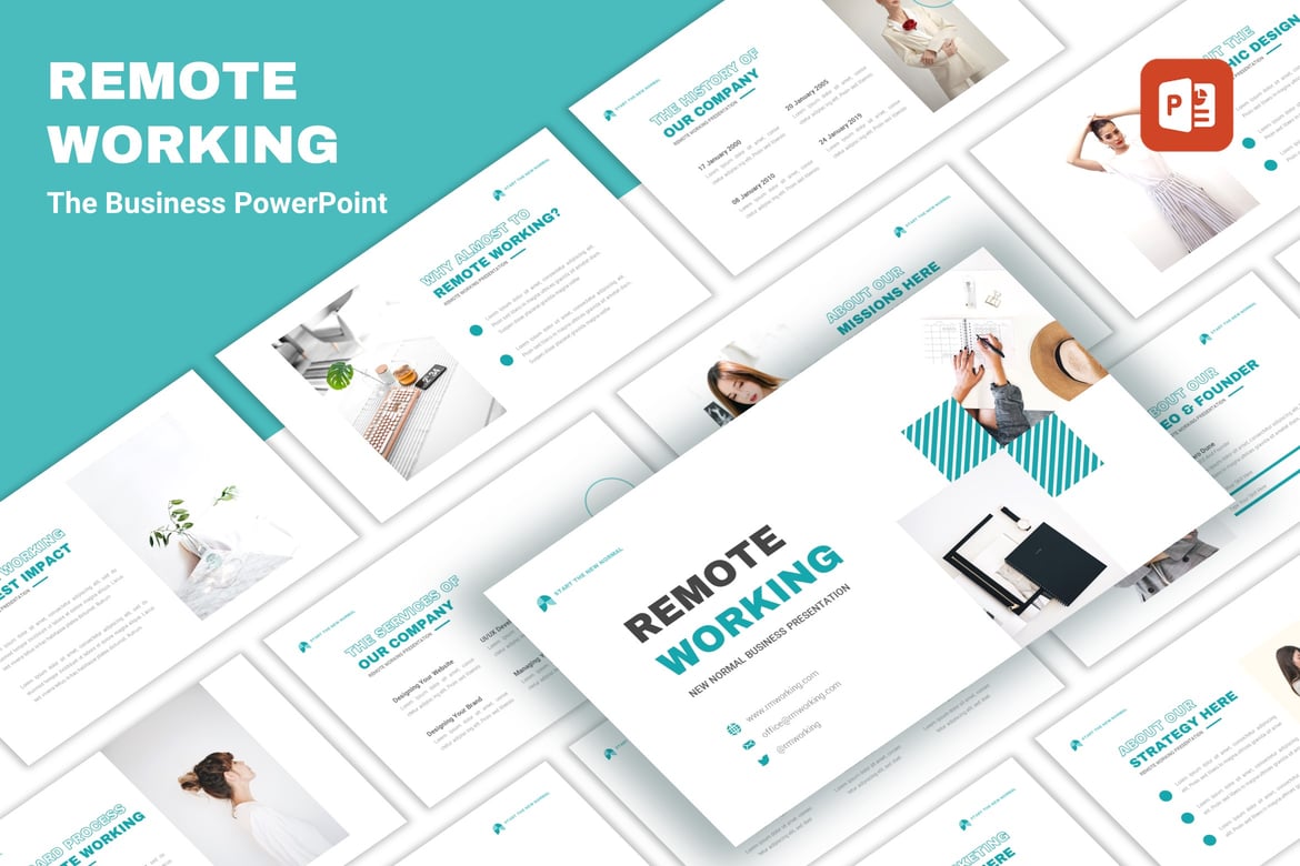 Template PowerPoint untuk Remote Working yang Kreatif dan Profesional
