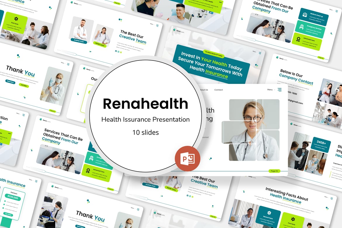 Template PowerPoint Renahealth - Solusi Presentasi Kesehatan yang Menarik