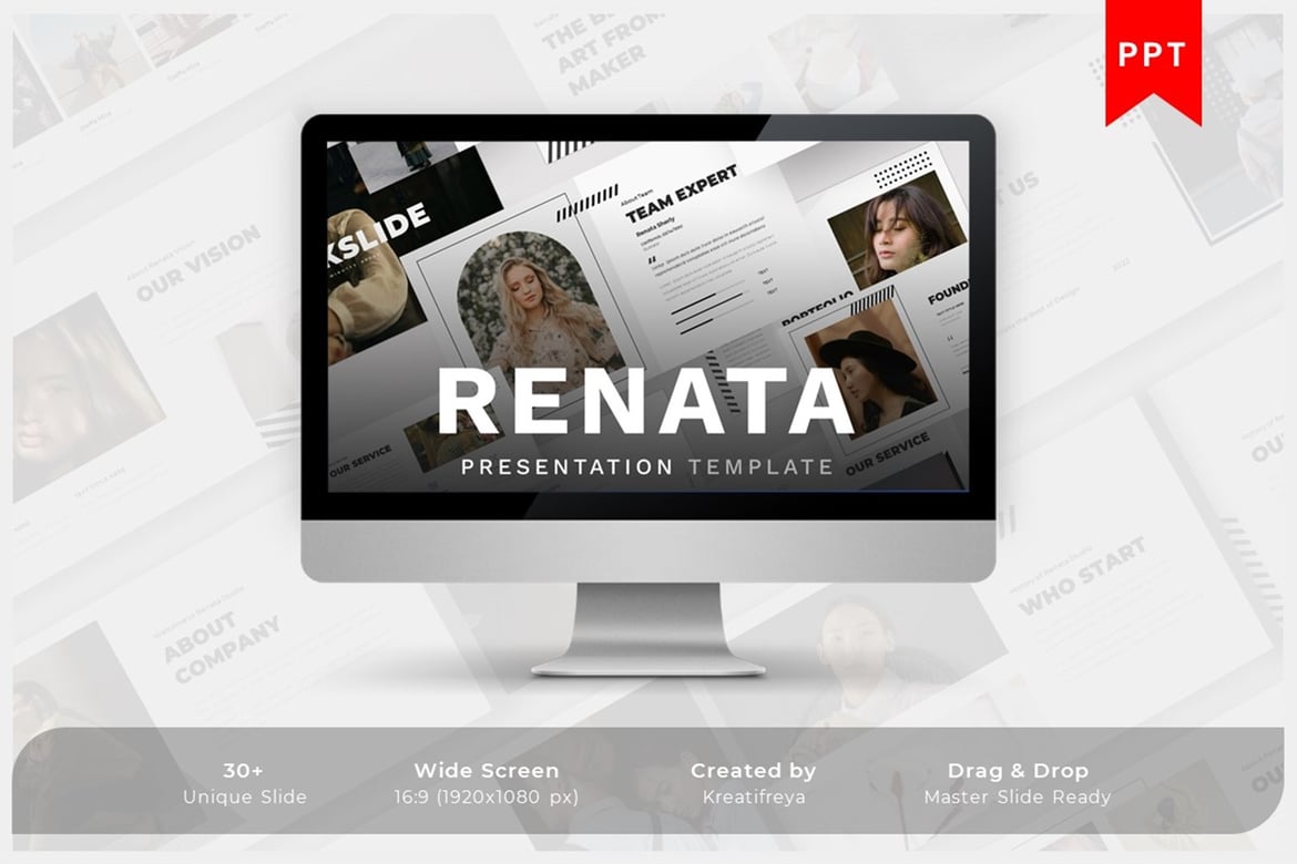 RENATA - Template PowerPoint Bisnis yang Elegan