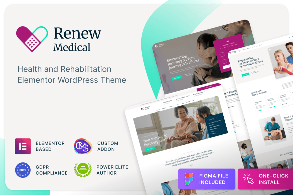 Tema WordPress Renew Medical - Solusi Sempurna untuk Klinik Rehabilitasi