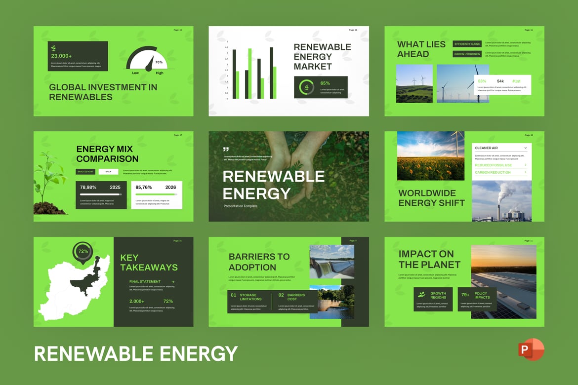 Template Presentasi Energi Terbarukan yang Menarik dan Efektif