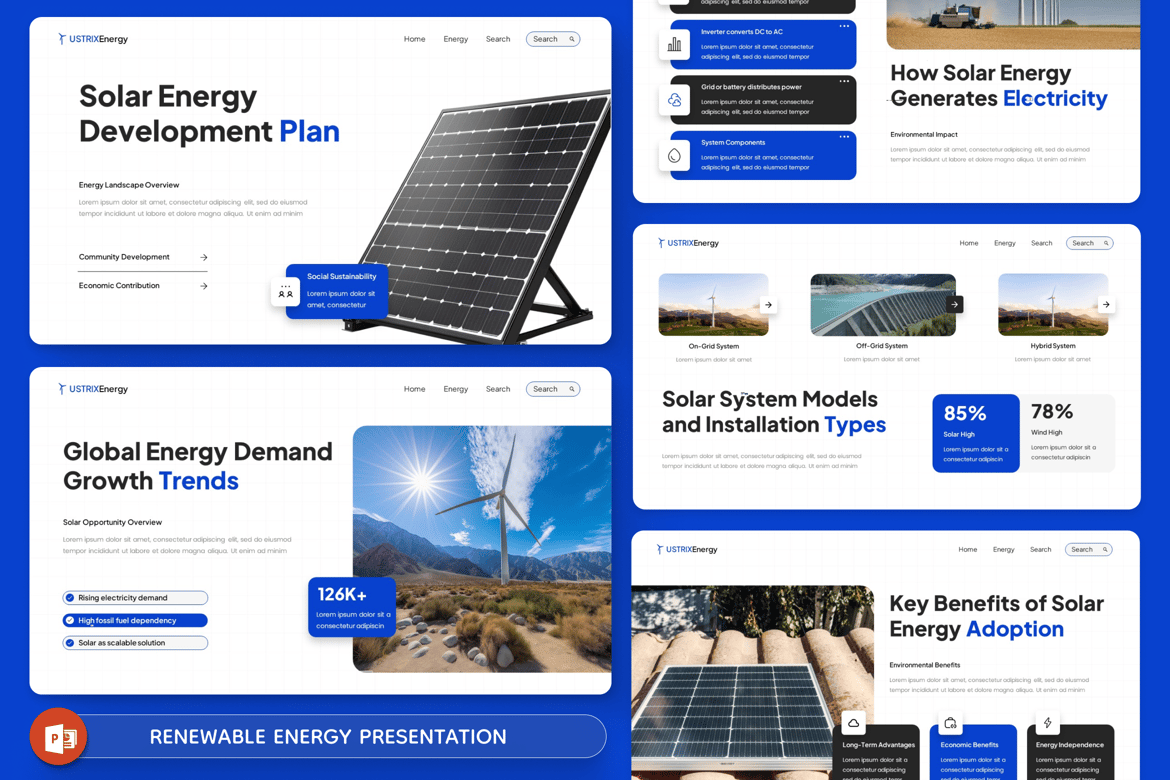 Template Presentasi Energi Terbarukan yang Menarik