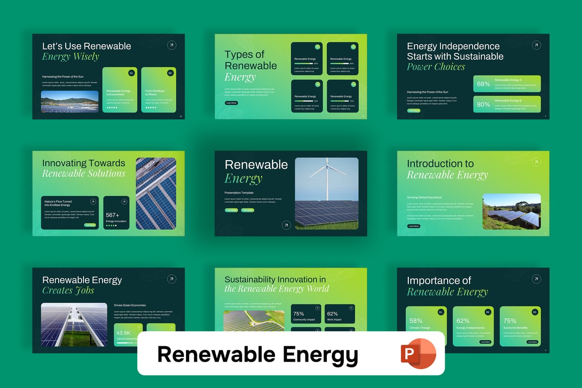 Template Presentasi Energi Terbarukan yang Menarik
