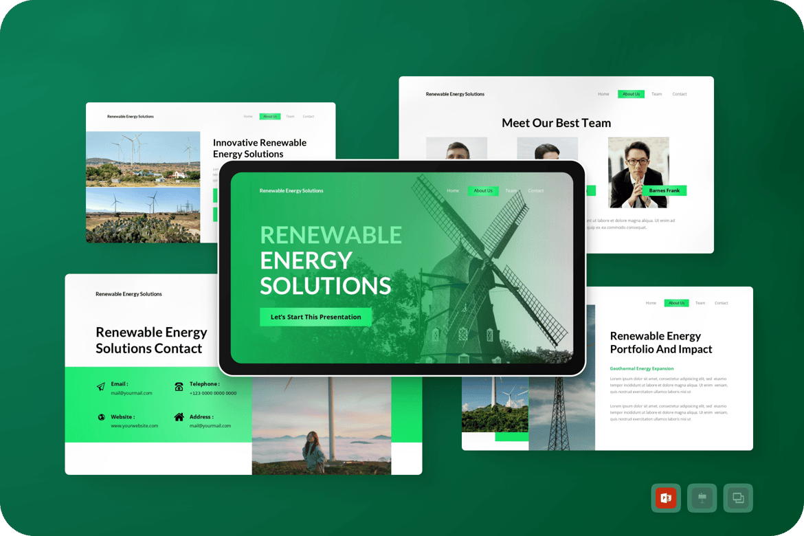 Template Presentasi Energi Terbarukan yang Modern dan Menarik