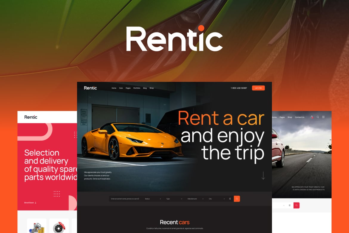 Rentic: Tema WordPress Sewa Mobil dan Taksi yang Stylish dan Responsif