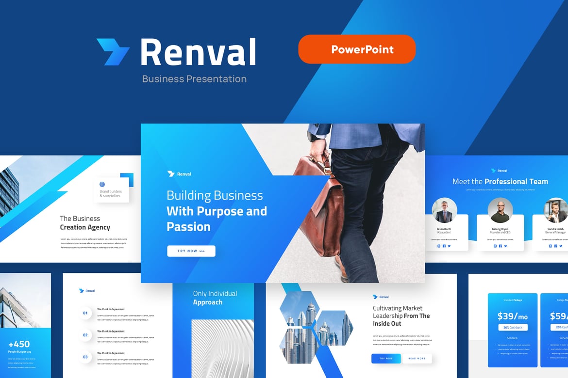 Template Powerpoint RENVAL - Solusi Presentasi Bisnis yang Menarik