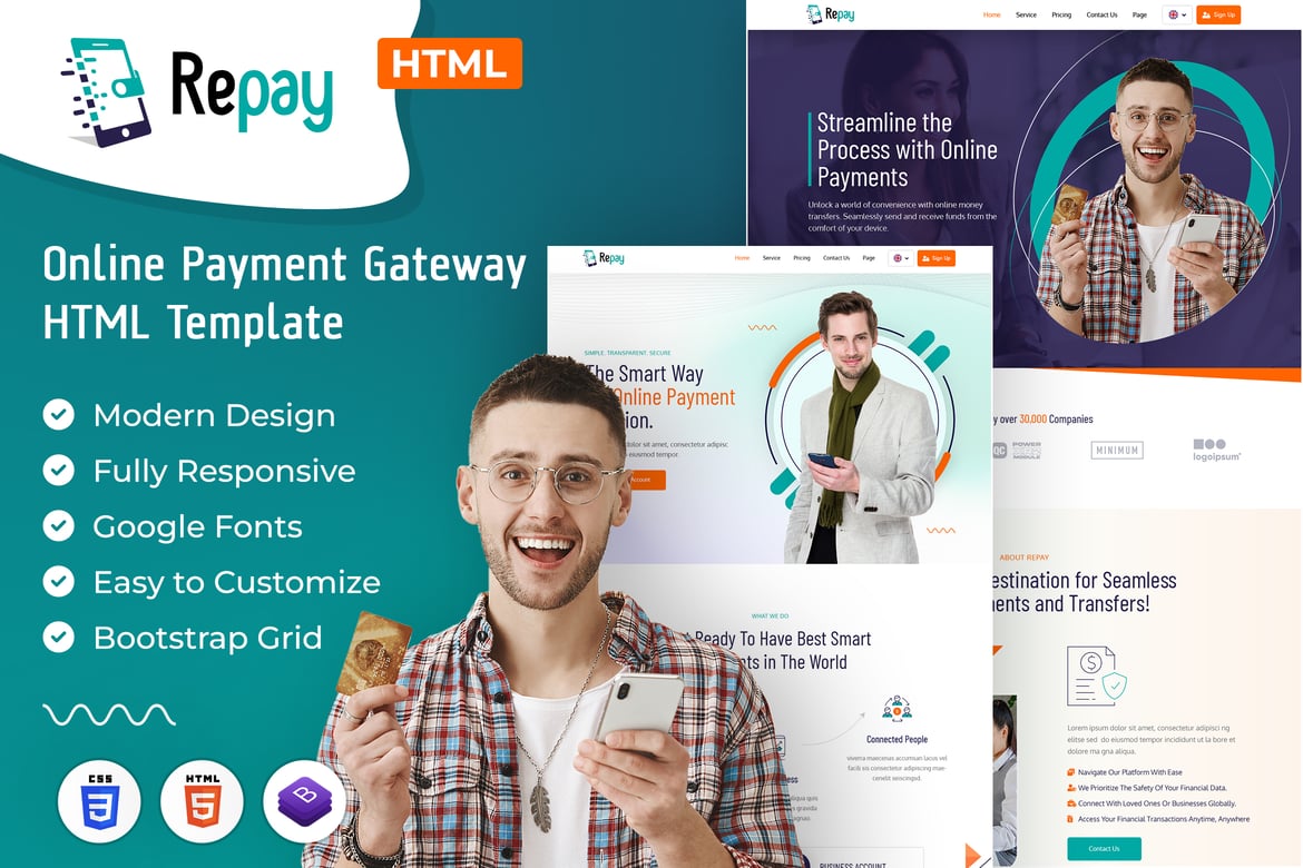 Repay | Template Website Gateway Pembayaran Modern