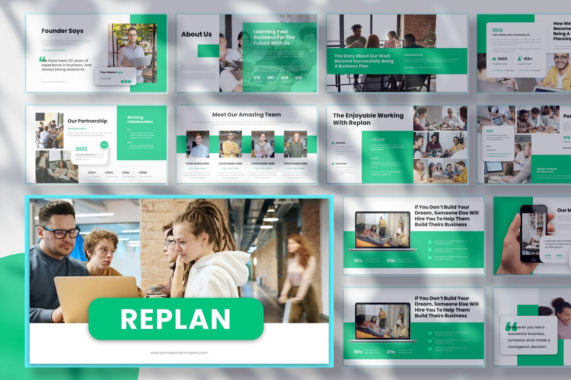 Replan - Template Presentasi PowerPoint Profesional untuk Bisnis