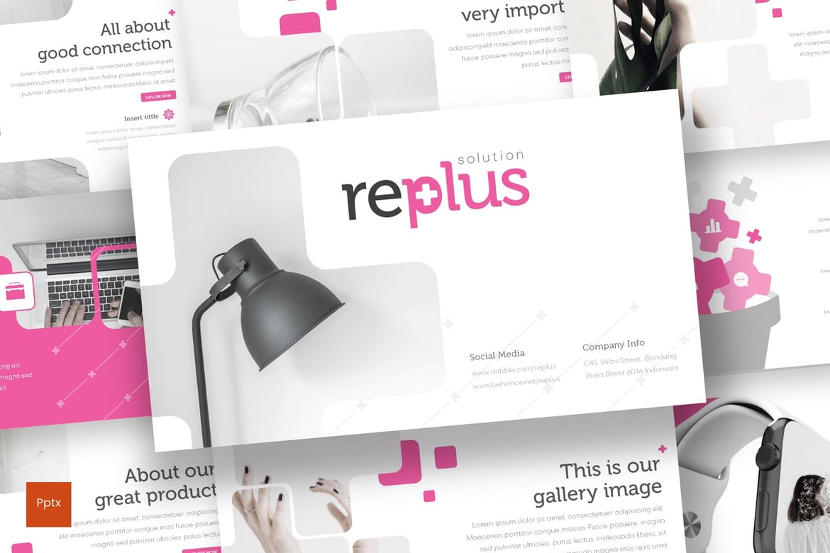Replus - Template Presentasi PowerPoint Kreatif dan Minimalis