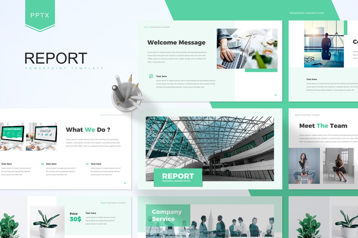 Template Presentasi PowerPoint Bisnis yang Modern dan Stylish