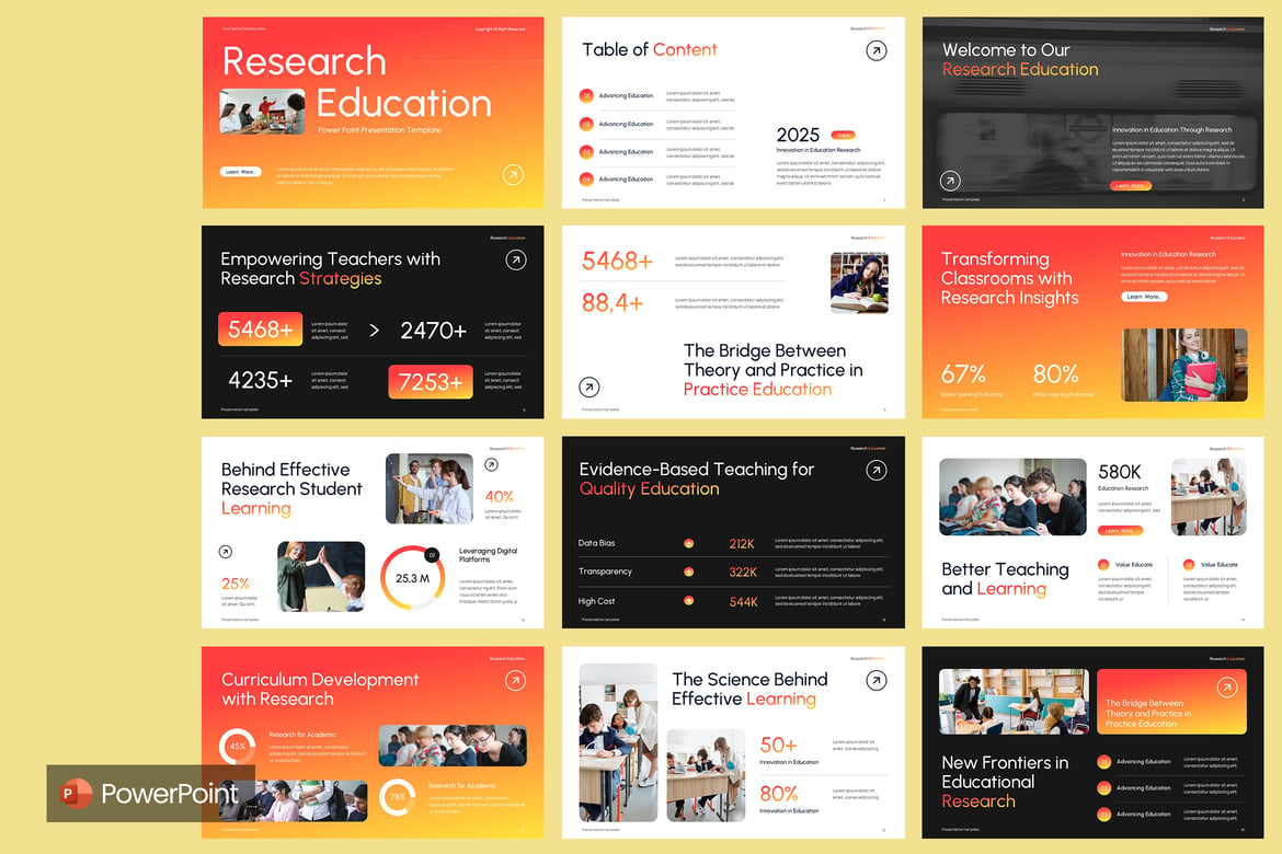Template PowerPoint Penelitian dan Pendidikan yang Menarik