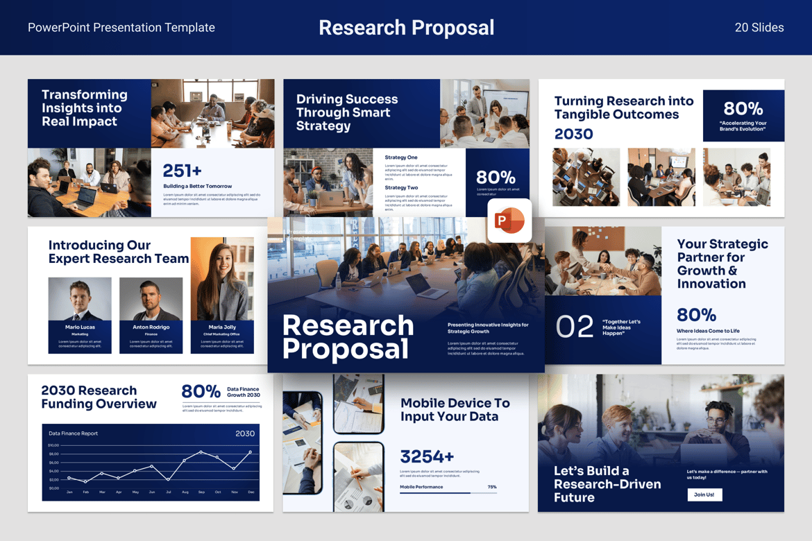 Template PowerPoint Proposal Penelitian yang Profesional