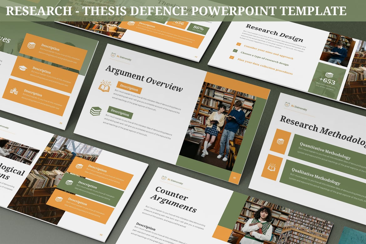 Template PowerPoint Pertahanan Tesis yang Profesional dan Menarik