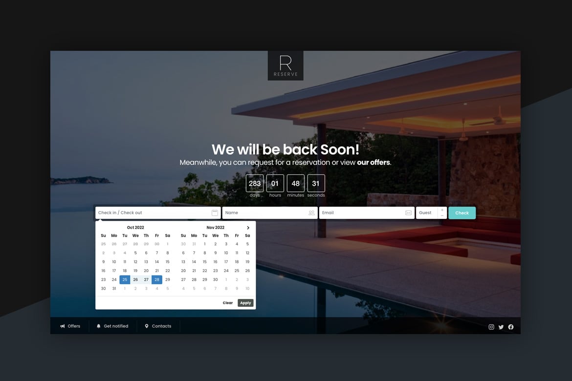 Template Website Coming Soon - Permintaan Pemesanan Tersedia