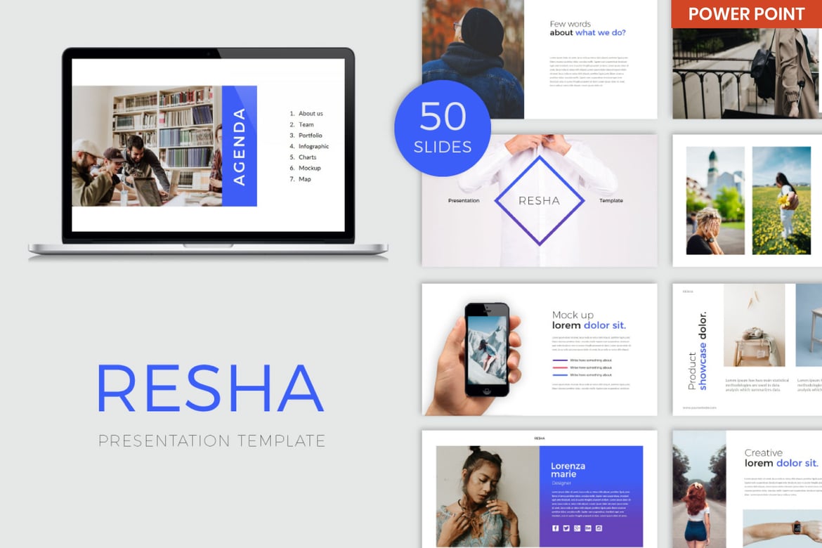 Template PowerPoint Resha: Elegan dan Profesional untuk Segala Kebutuhan