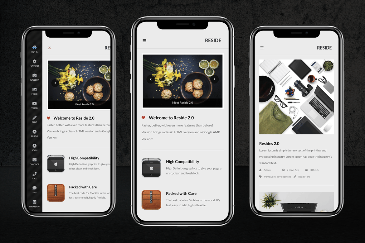 Reside Mobile: Template Website Modern dengan Google AMP