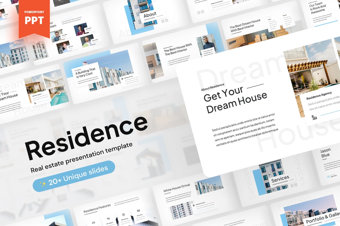 Template Presentasi PowerPoint Real Estate yang Menarik dan Profesional