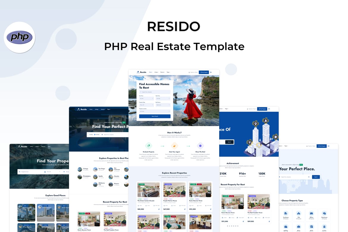 Resido - Template Website Real Estate PHP Terbaik