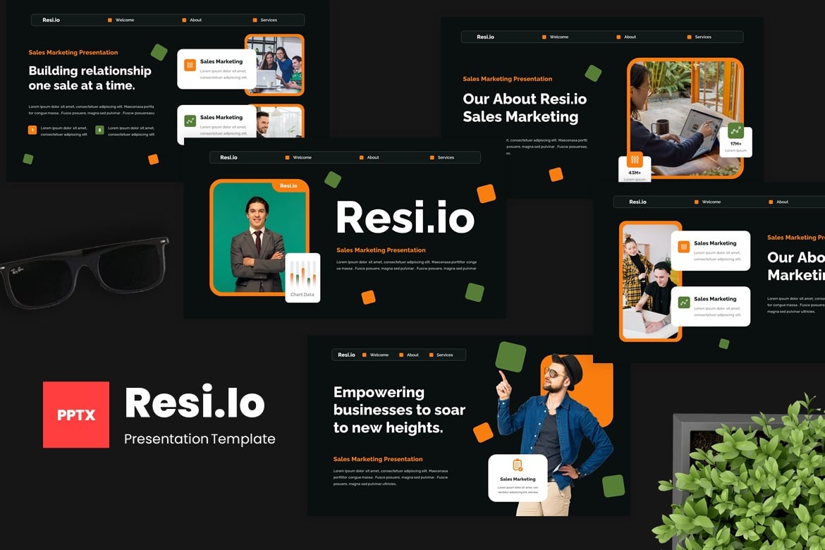 Template Powerpoint Resi.io - Solusi Kreatif untuk Presentasi Penjualan dan Pemasaran