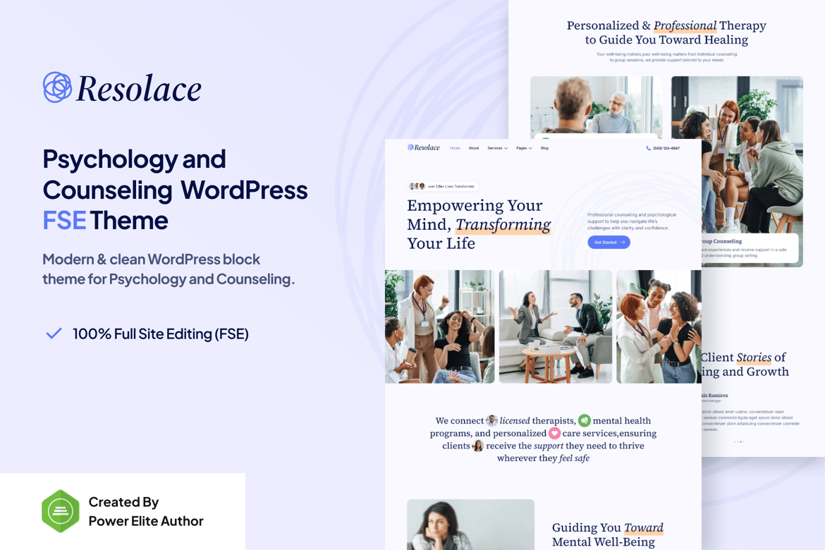 Resolace – Tema WordPress Profesional untuk Psikologi & Konseling yang Menarik