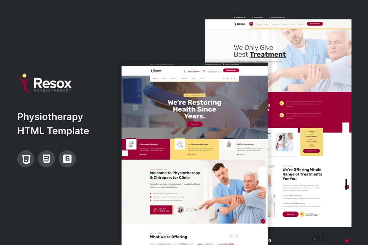 Resox - Template Website Fisioterapi yang Modern dan Responsif