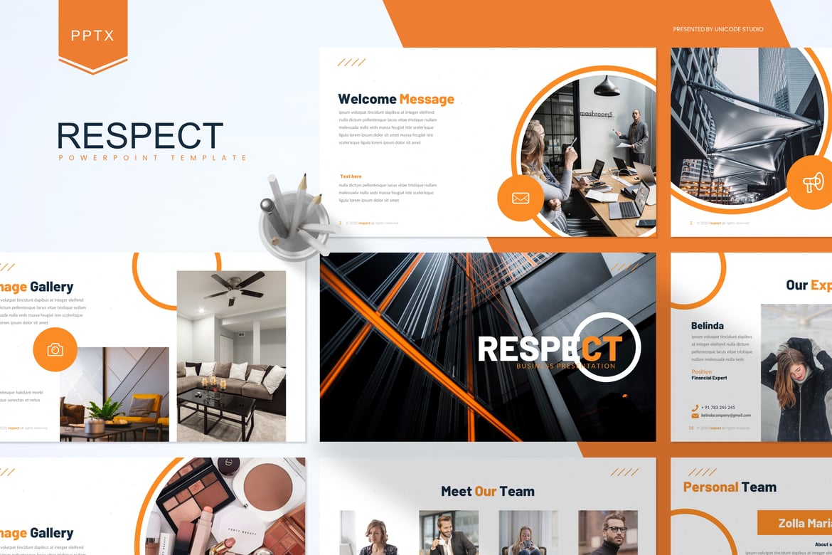 Template Powerpoint Bisnis Respect - Modern dan Profesional