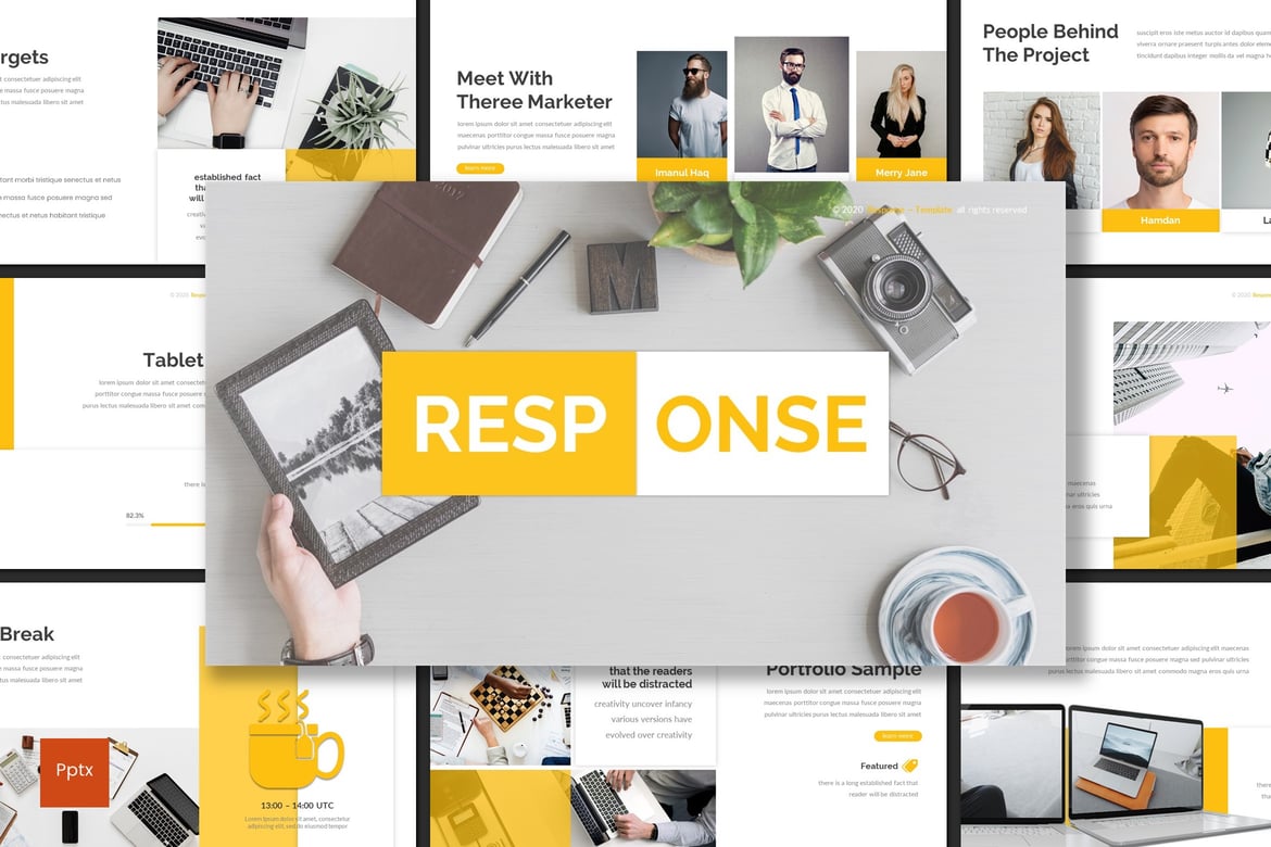 Template Presentasi PowerPoint - Response yang Kreatif dan Minimalis