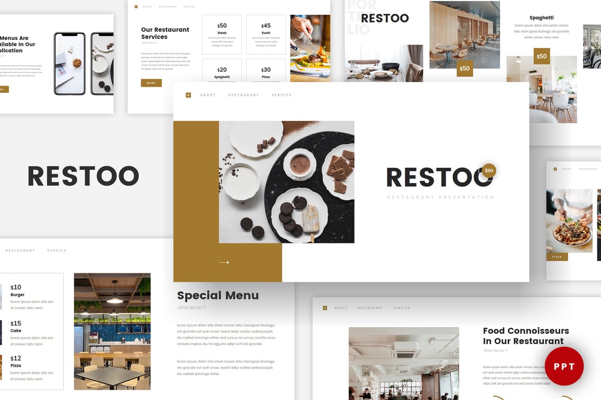 Template PowerPoint Restoran & Kafe yang Menarik dan Profesional
