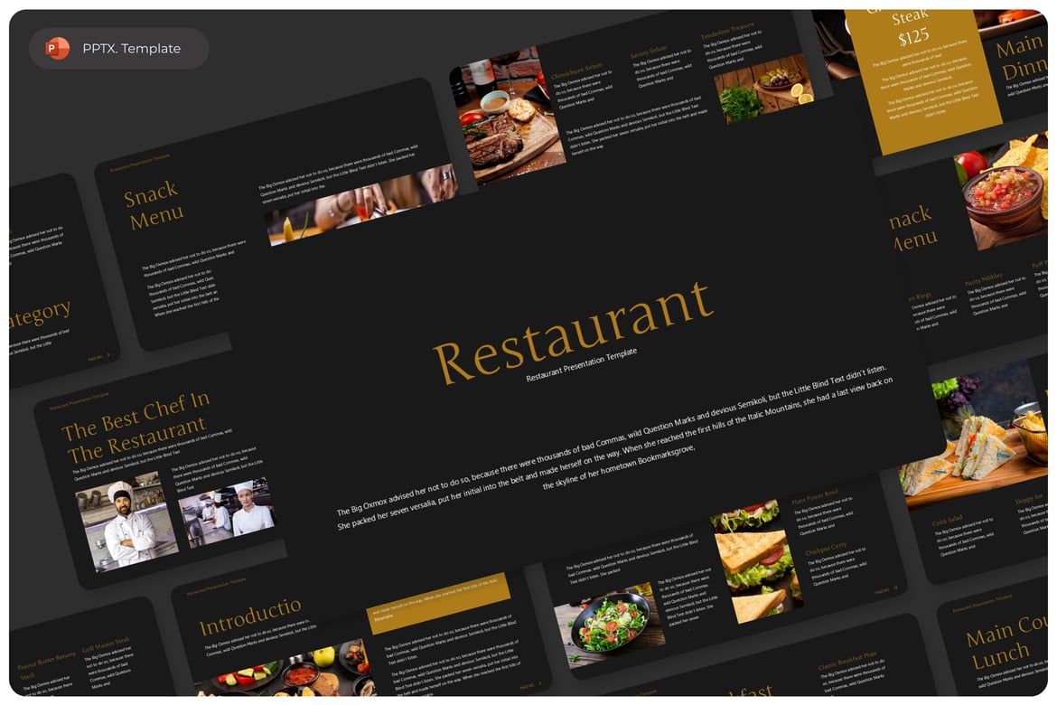 Template PowerPoint Presentasi Restoran yang Menarik dan Profesional
