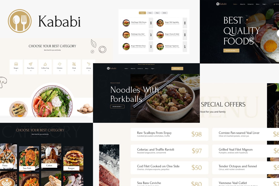 Tema WordPress Restoran Modern - Kababi