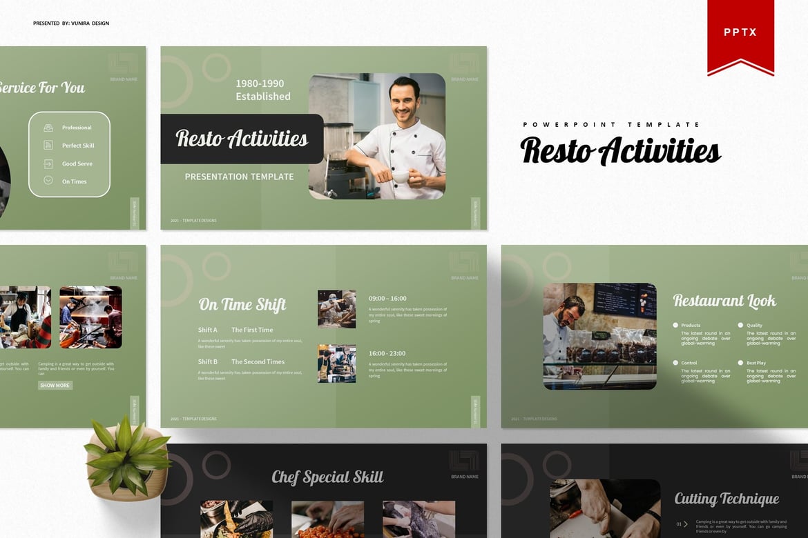 Template Presentasi Resto Activities | Template Powerpoint Menarik