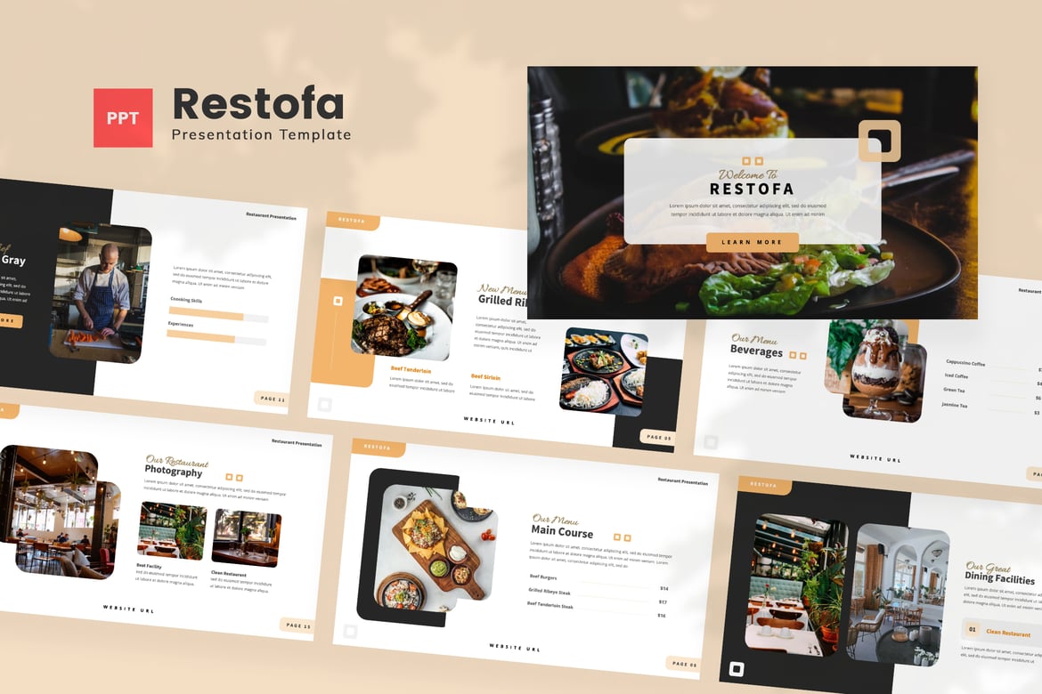 Template Presentasi Restofa untuk Restoran yang Menarik dan Profesional