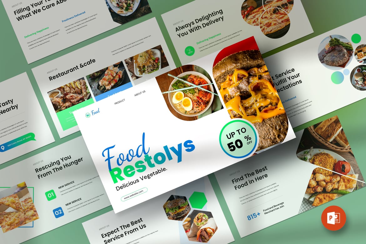 Template Presentasi PowerPoint Restolys yang Profesional dan Menarik