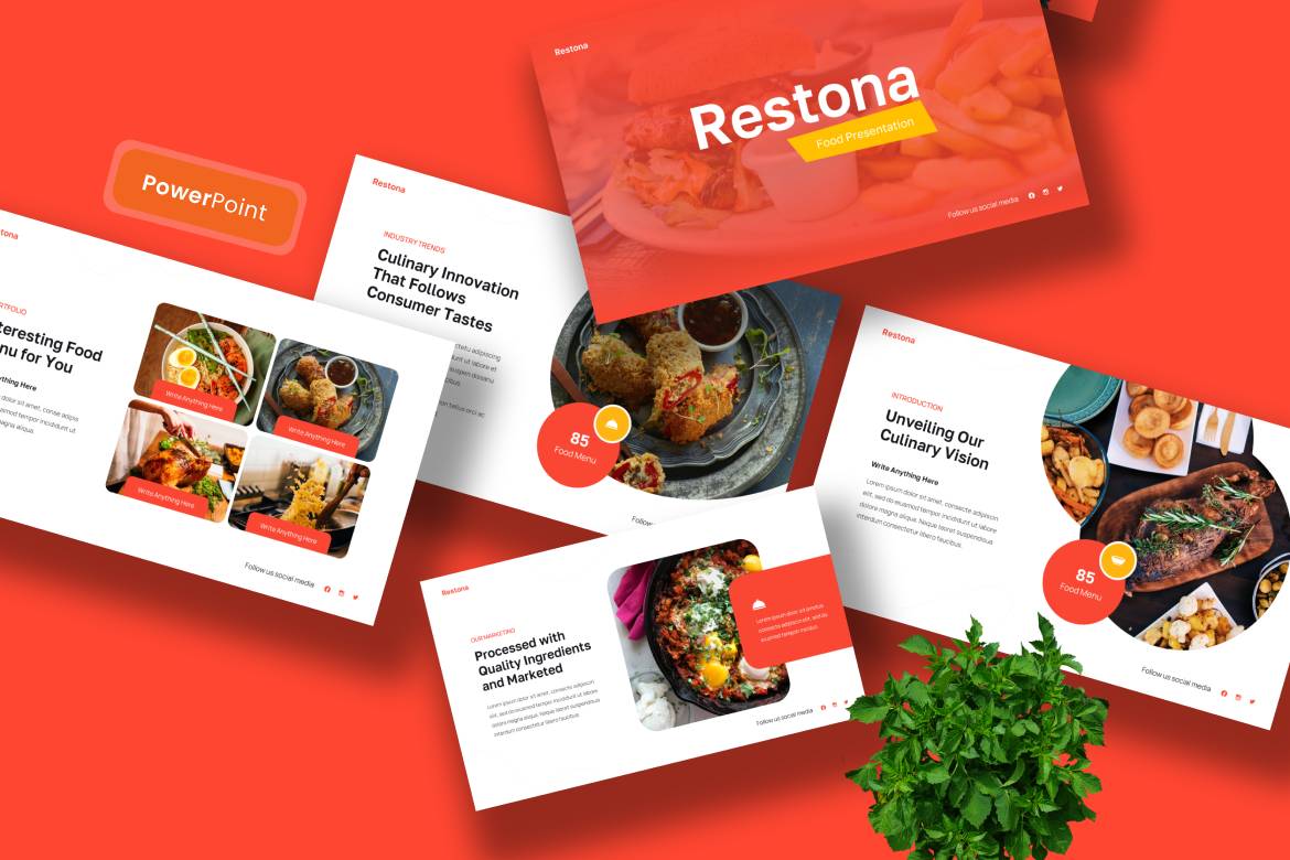 Restona - Template Presentasi Makanan yang Menarik