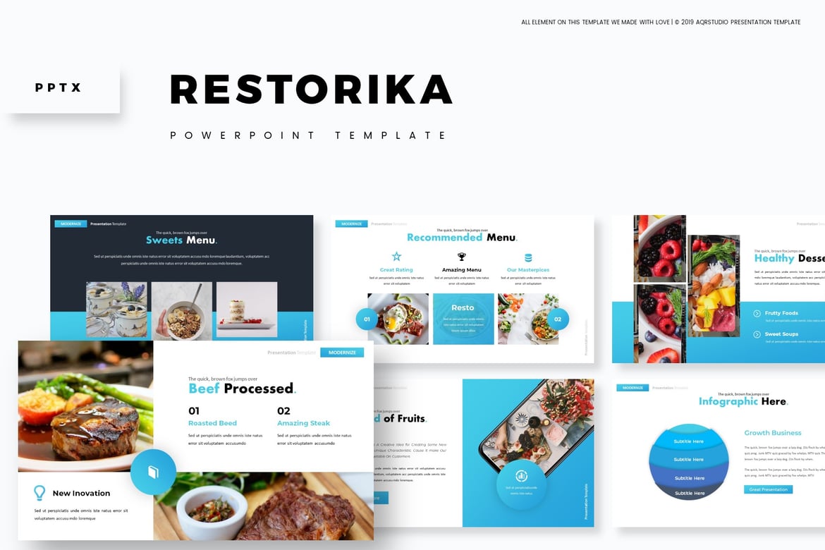 Restorica - Template Powerpoint Serbaguna yang Menarik