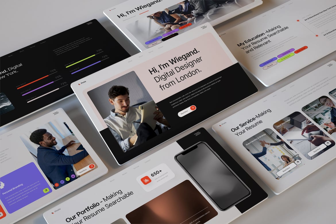 Template PowerPoint Resume & Portofolio Pribadi yang Menarik