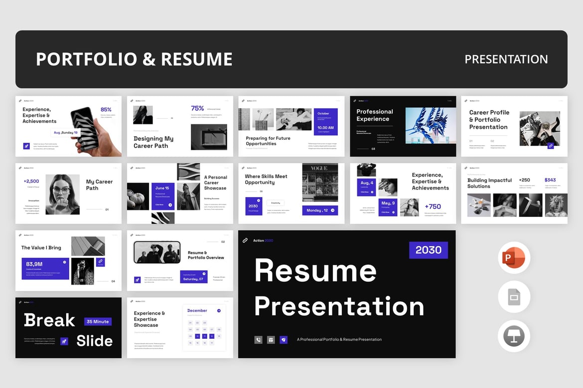 Template Presentasi Portofolio Resume yang Menarik dan Profesional