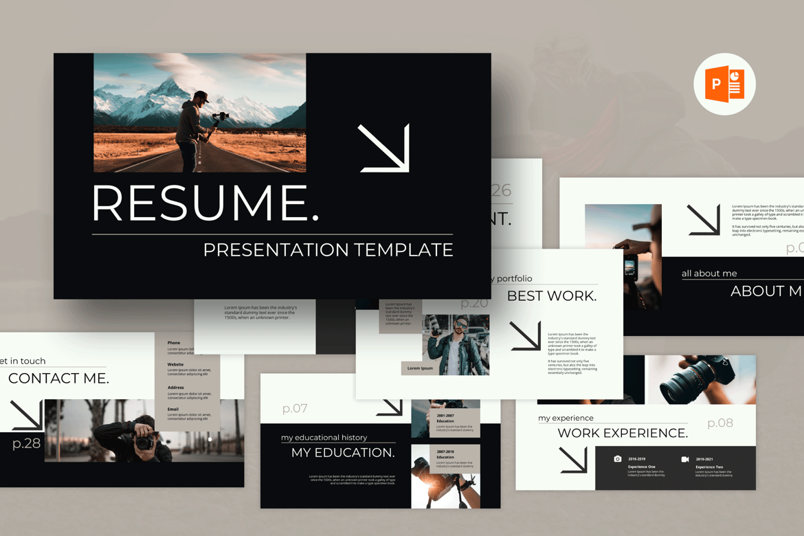 Template Powerpoint Resume yang Modern dan Profesional