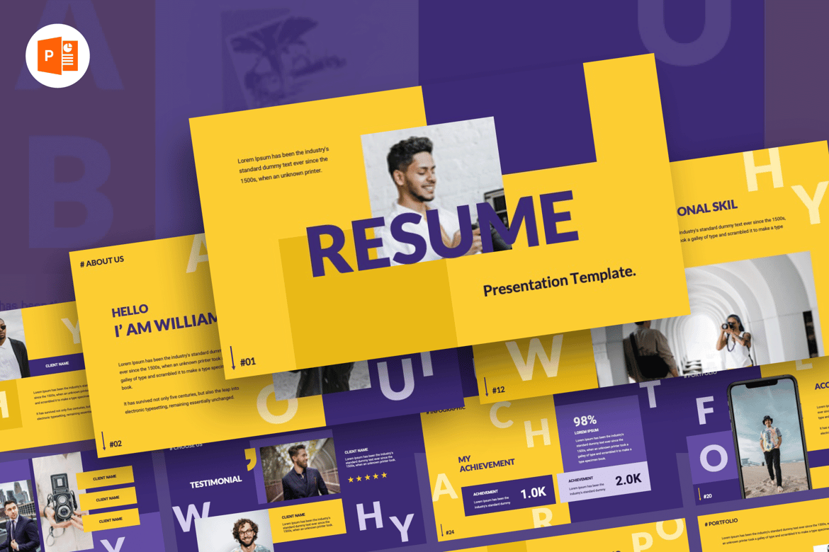 Template Powerpoint Resume yang Modern dan Profesional