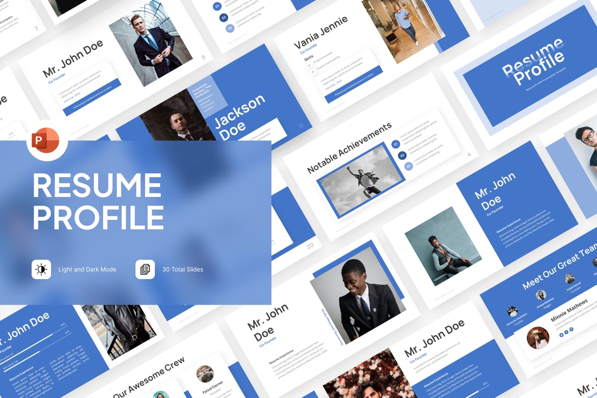 Template Presentasi PowerPoint untuk Profil Resume yang Menarik