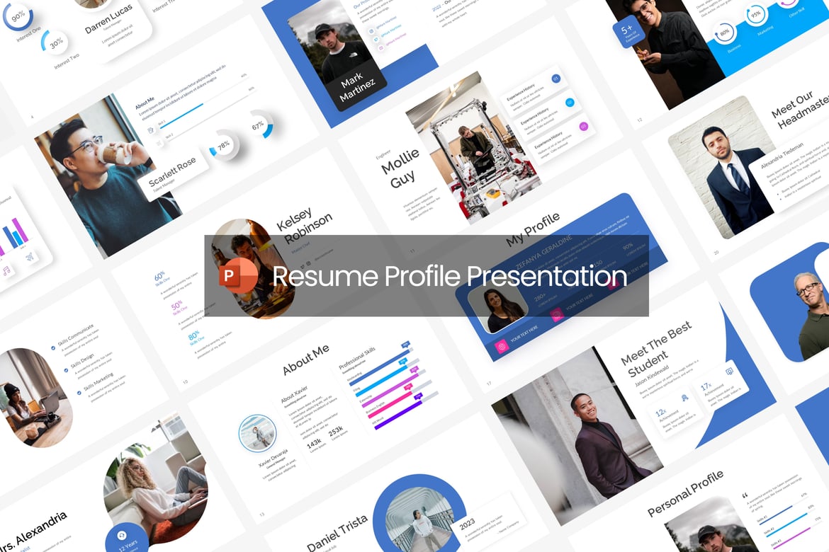 Template Presentasi Profil Tim Karyawan yang Profesional