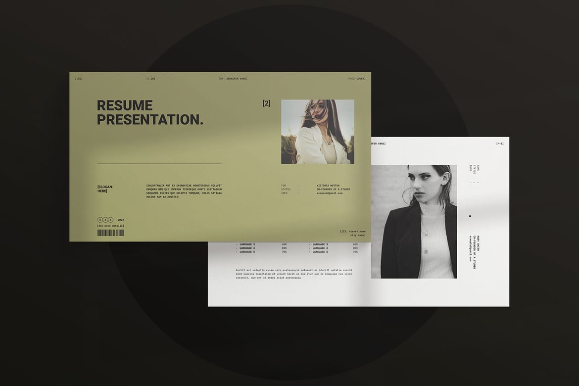 Template Presentasi PowerPoint CV/Resume yang Menarik dan Profesional