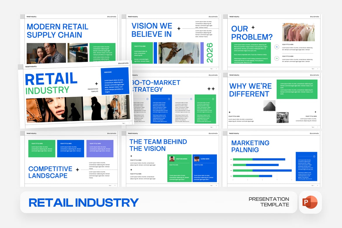 Template PowerPoint untuk Industri Ritel yang Profesional