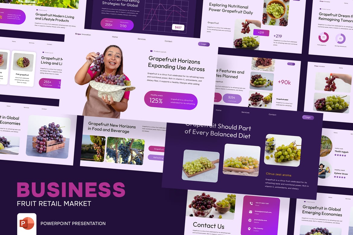Template Presentasi PowerPoint untuk Analisis Pasar Ritel yang Menarik