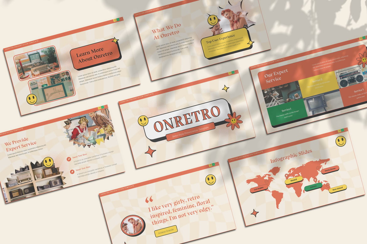 Template Presentasi PowerPoint Bergaya Retro dan Vintage yang Menarik